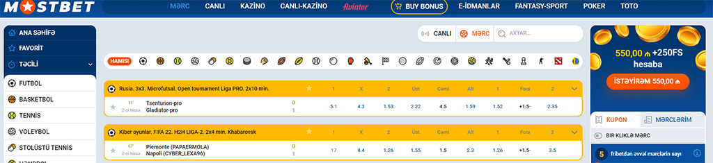 Mostbet Az idmana